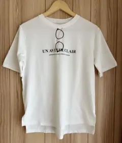 【匿名配送】メガネ刺繍プリント　半袖Tシャツのサムネイル