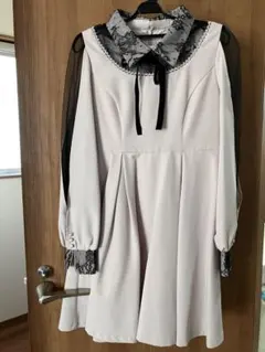 ROJITA　配色レース衿ワンピース （ピンク）