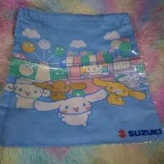 シナモロール 巾着 水色 スズキ　難あり