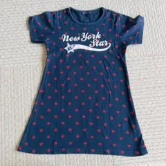 Tommy Hilfiger 星柄半袖ワンピース サイズ5 110㎝ 紺ネイビー