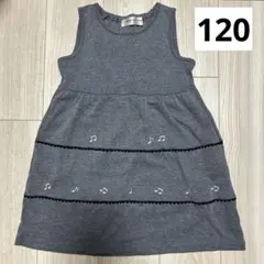 moo non non グレー ノースリーブワンピース