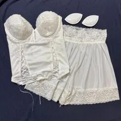 BLOOM LuXE ブライダルインナー ビスチェ フレアパンツ セット F70