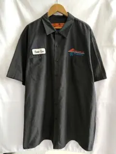 RED KAP レッドキャップ 半袖ワークシャツ 企業ロゴ ワッペン 黒 XXLのサムネイル