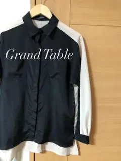 GRAND TABLE グランターブル　Mサイズ　長袖シャツ　黒✖️ベージュ
