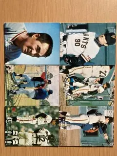 カルビープロ野球カード1975年　長嶋監督　開幕シリーズ6枚セット