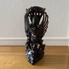 インドネシア　ガルーダ木彫りオブジェ　置物