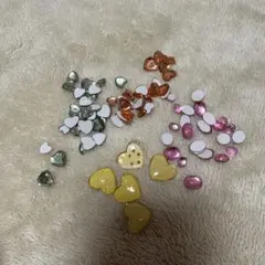 デコパーツ　シールタイプ　 ハート カラフル セット