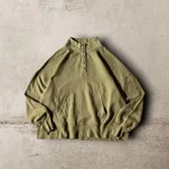 Papas ハーフボタン ハイネック ニット リネン100% カーキ L - メルカリ