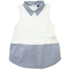 襟付きノースリプルオーバー