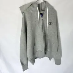 美品 チャンピオン ジップパーカー グレー L オーバーサイズ フーディ 春秋