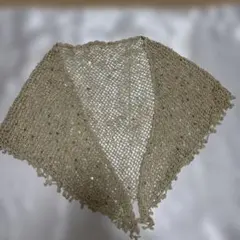 ゴールド系 スパンコール付き レースストール