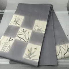 薄紫色 太鼓柄袋帯 自然モチーフ1230