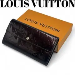 【美品】ルイヴィトン ポルトフォイユサラ 2つ折り長財布 ヴェルニ TH3017