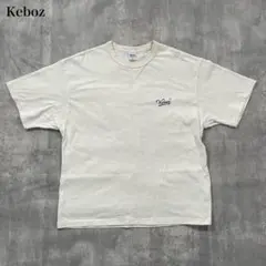 ケボズ【M】半袖Tシャツ バックサークルロゴ ワンポイント刺繍 オーバーサイズ