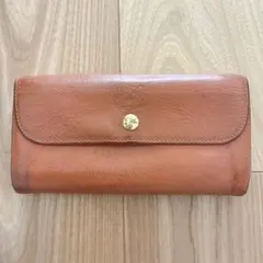 格安❗️人気カラー】 ILBISONTE イルビゾンテ 長財布 キャメル 革財布 