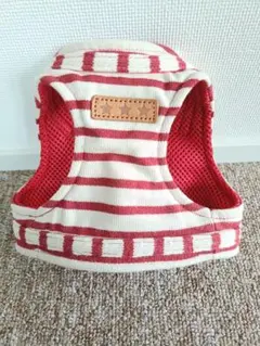 【ほぼ未使用】【2Sサイズ】赤と白のストライプハーネス
