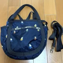 ネイビー ミッフィ柄バッグ