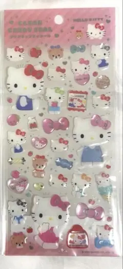 【正規品】クリアキャンディシール キティ　かわいい　リボン