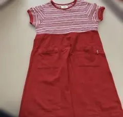 BeBe 赤半袖ワンピース　130cm