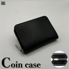 【ブラック×ブラック】エピ柄 レザー メンズ レディース ミニ財布 コインケース
