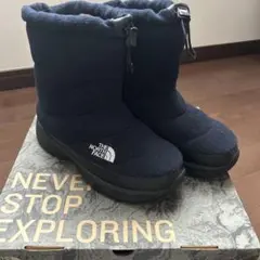 【美品】1度使用　THE NORTH FACE 24cm ネイビー スノーブーツ