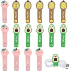ケーブルホルダー 16点セット かわいいフルーツ柄