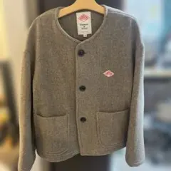 DANTON/ダントン　ウールカラーレスジャケット　グレイッシュベージュ　36