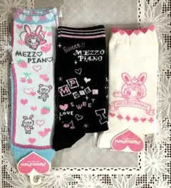 【平成レトロ】新品MEZZOPIANO 靴下 23-25cm 3足セット