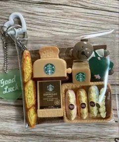 ★彡ガチャ詰めポーチ　Starbucks ベアリスタミニチュア キーホルダーのサムネイル