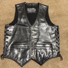 ショット レザーライダースベスト ダブル USA製 DUROJAC - メルカリ