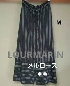 ✦MELROSE ✦ストライプ柄 フレアロングスカートМのサムネイル