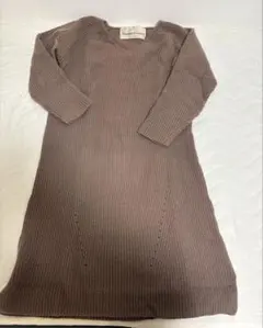 ナノユニバース　ニットワンピース　ブラウン
