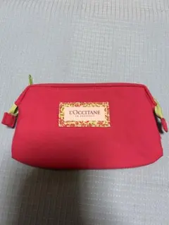 L'OCCITANE 赤 ジッパーポーチ