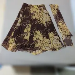 MaxMara シルク100% 花柄 フレアスカート ロングのサムネイル