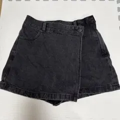 GU デニムラップスコート Sサイズ ブラック