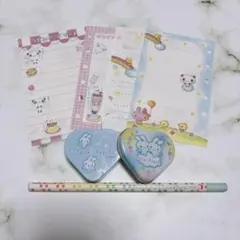 ツインエンジェル　サンエックス　平成レトロ　当時物 ミニ缶　メモ帳のおまけつき