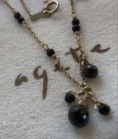 K10 agete アガット ブラックスピネル ネックレス 45cm