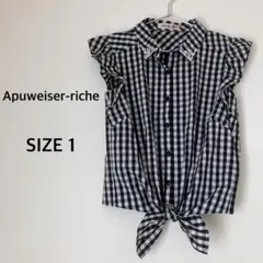 【新品未使用】Apuweiser-riche ギンガムチェック柄 ブラウスのサムネイル