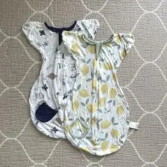 スワドル 2枚セット Sサイズ 0-3ヶ月 レモン柄・宇宙柄 メッシュ ベビー