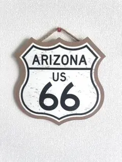 アメリカ雑貨　アリゾナルート66 木製　看板のサムネイル