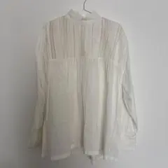 新品　シンゾーン　レースタックブラウス　オフホワイト　フリーサイズ　綿100%のサムネイル