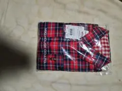 ミキハウス 赤と青のチェック 長袖シャツ