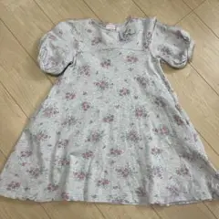 【美品】140　メゾピアノ　ワンピース　半袖　裏起毛