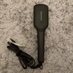 SALONIA ブラシヘアアイロン ブラック ストレートヒートブラシ