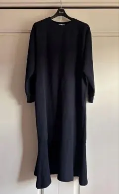 しまむら 裏起毛フレアヘムワンピ