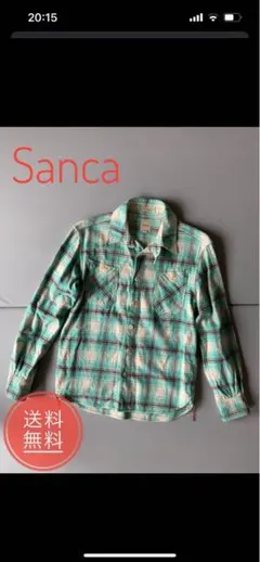 sanca サンカ チェック シャツ 日本製 美品のサムネイル