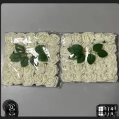 バラ造花 50本セット ホワイト
