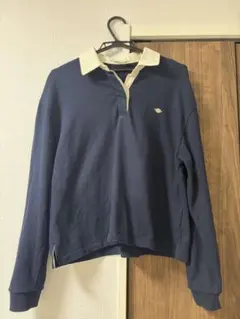 ネイビー ポロシャツスタイル トレーナー