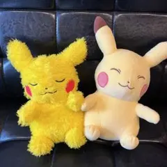 ピカチュウ ぬいぐるみ 大きめ 寝ているポーズ　2体セット