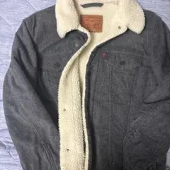 Levi's ボア襟 デニムジャケット グレー